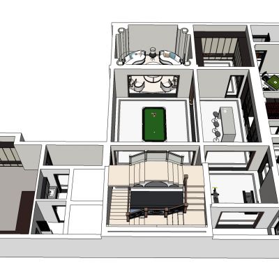 新中式别墅总平面