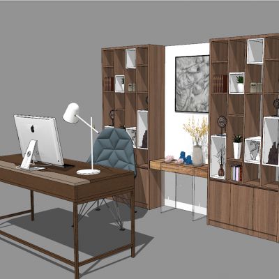 后现代港式北欧轻奢工业风书桌