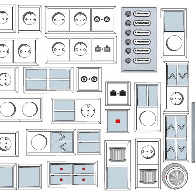 开关插座按钮面板