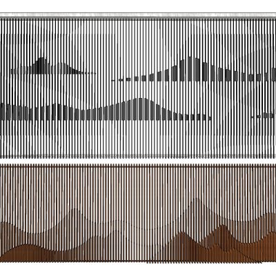 新中式假山形状格栅