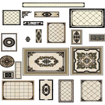 欧式法式地面石材大理石拼花角花