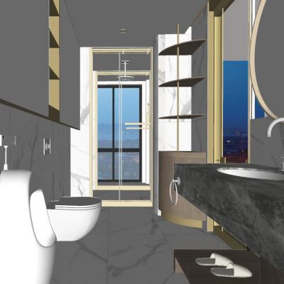 现代轻奢北欧卫生间