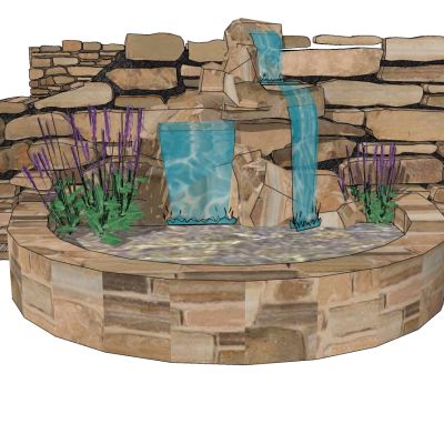 中式景观SU模型