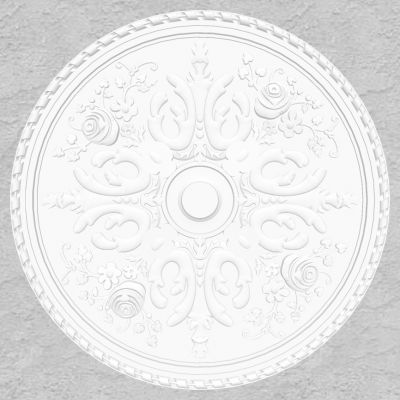 欧式法式圆形石膏雕花灯盘灯座