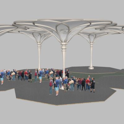 后现代异形膜结构