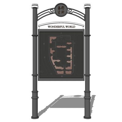 商场商业道路指示牌标