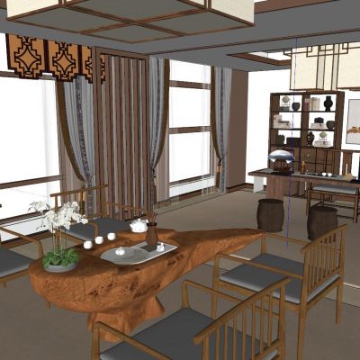 新中式日式泰式中式茶室