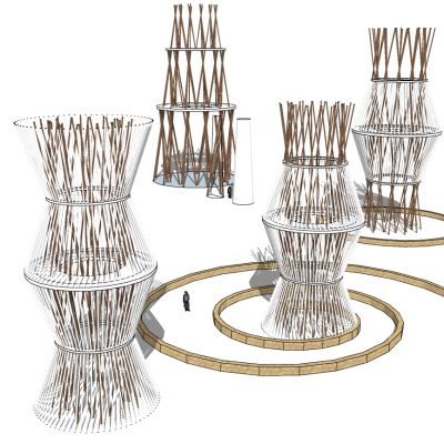 树枝木架子观光塔