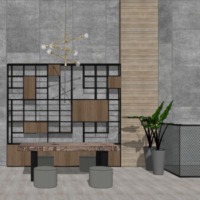 现代北欧工业风书房