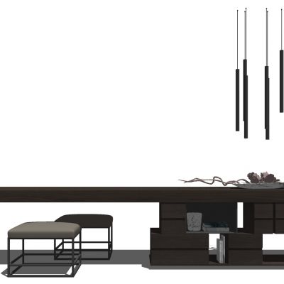 现代水吧台组合