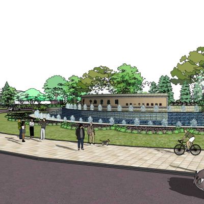 碧桂园跌水景观