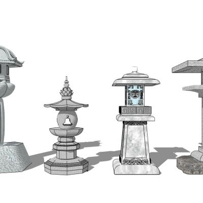 中式日式庭院景观