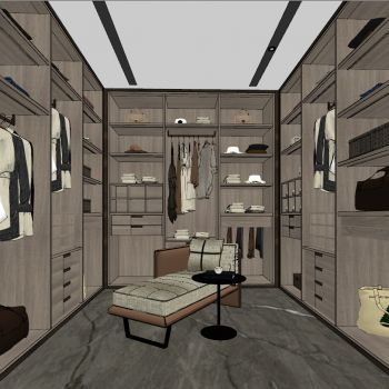 新中式后现代港式衣帽间