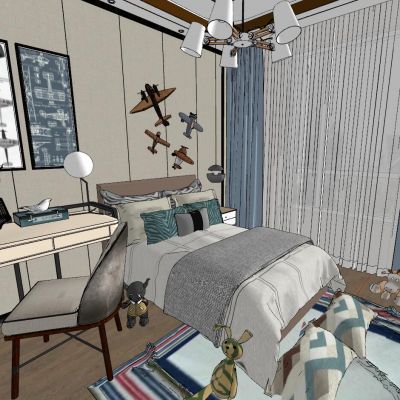 简欧现代北欧轻奢儿童房