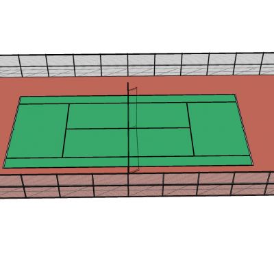 网球羽毛球运动场馆赛场