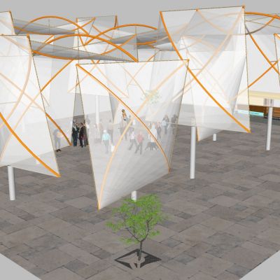 后现代异形膜结构