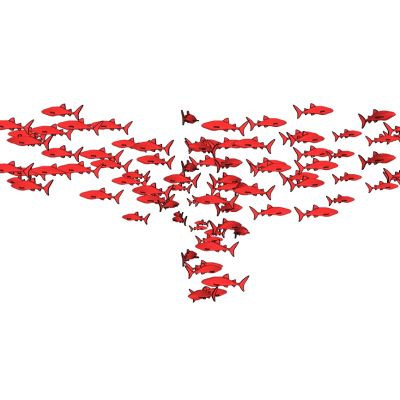 小鲨鱼鱼群摆件挂饰挂件