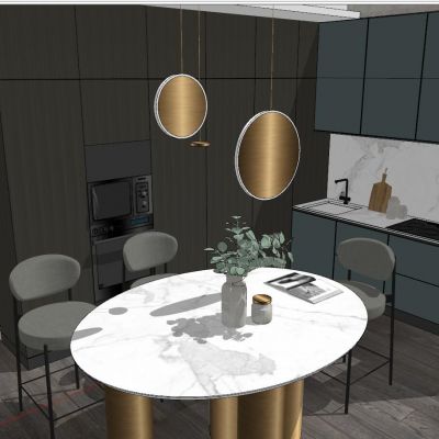 现代北欧轻奢工业风厨房