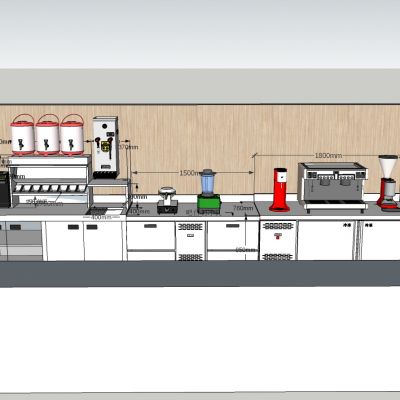 现代橱柜吧台摆件