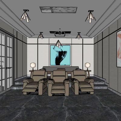 现代简约影视厅