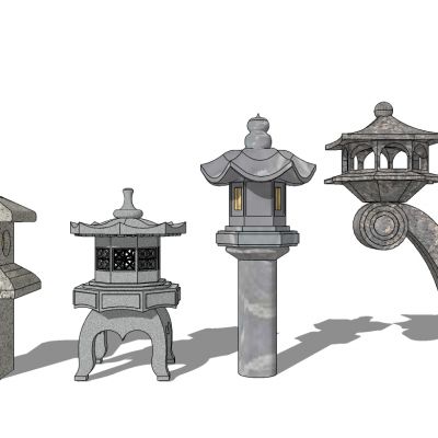 中式日式庭院景观