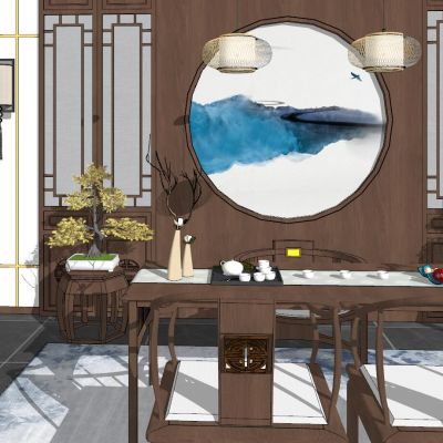 新中式日式泰式中式茶室