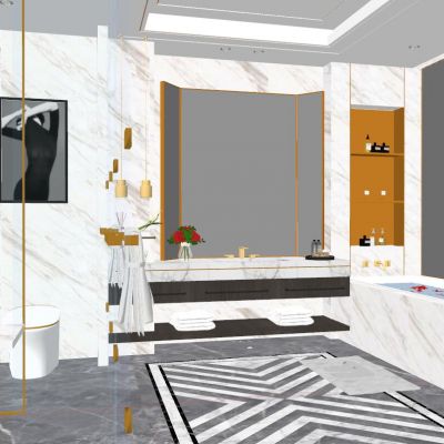 北欧轻奢现代简约卫生间