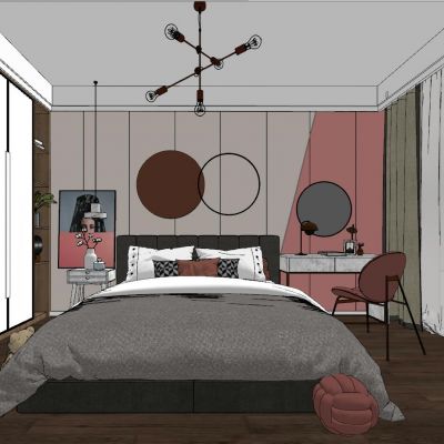 现代工业风儿童房