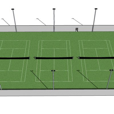 网球羽毛球运动场馆赛场