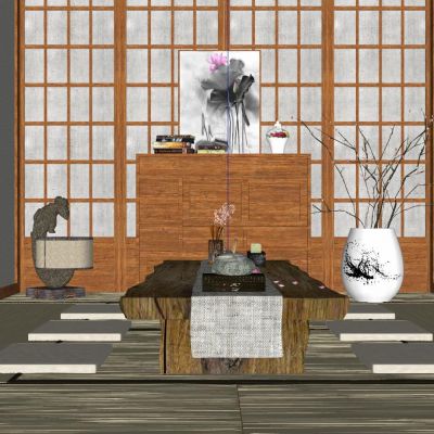 日式中式泰式新中式榻榻米茶室