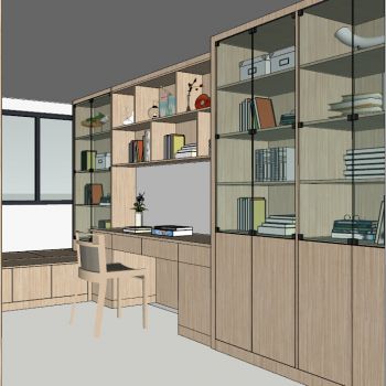 现代简约榻榻米书房