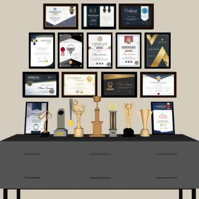 奖杯荣誉证书奖牌