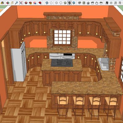 简欧式美式厨房