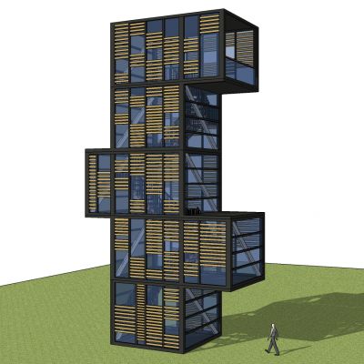 现代玻璃观景台