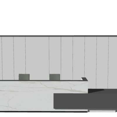 现代办公室前台接待台服务台