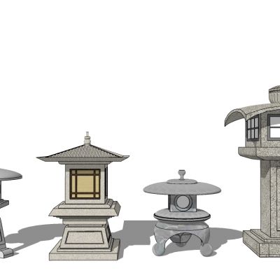 中式日式庭院景观