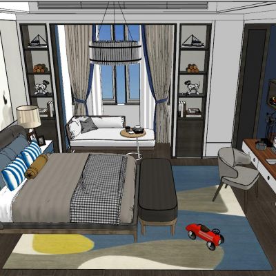 简欧现代北欧轻奢书柜