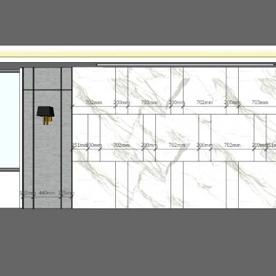 室内背景墙瓷砖铺贴图