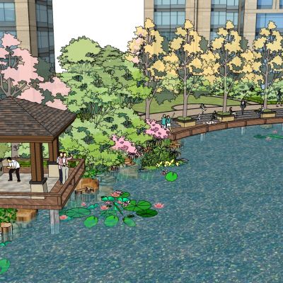 住宅小区水景水系景观