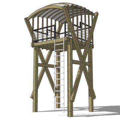 现代木结构观景台