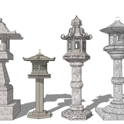 中式日式庭院景观