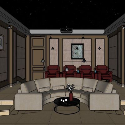 简欧休闲影视厅