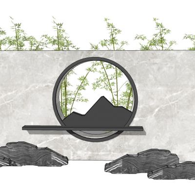 新中式石头石片假山片石园林景观