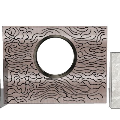 新中式云纹抽象图案雕塑