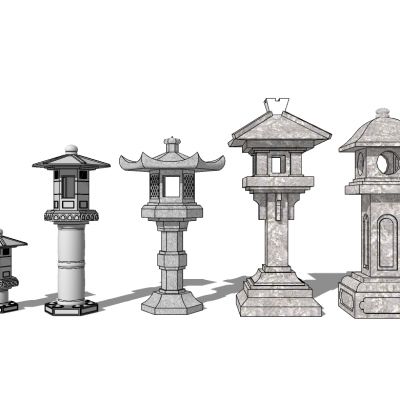 中式日式庭院景观