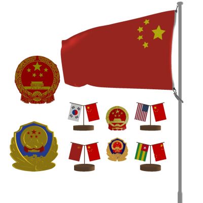 小国旗国徽警徽美国韩国印度五星红旗国旗