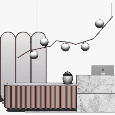 现代接待台服务台前台接待