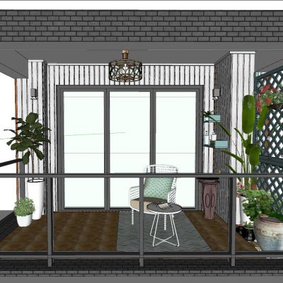 美式田园地中海新中式藤编休闲椅铁艺茶几