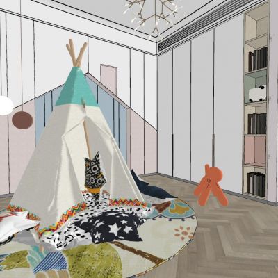 现代轻奢北欧儿童房