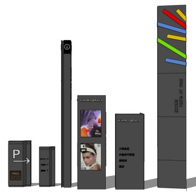 商场商业道路指示牌标